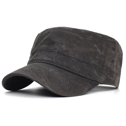 Waxed Canvas Cotton Military Caps Men Waterproof Cadet Army Cap Unique Design