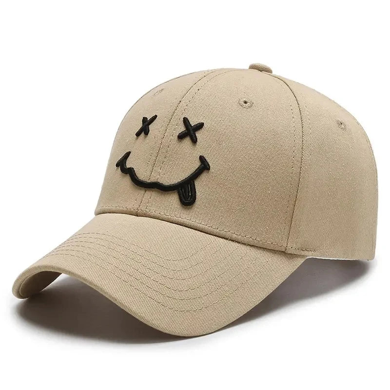 Men Women Smile Face Embroidery Baseball Caps Cotton Snapback hats