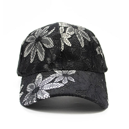 Fashion Women Lace Flower Baseball Caps
