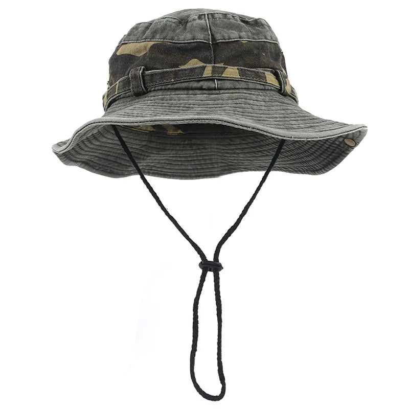 Outdoor Camo Bucket Hat Women Men Summer