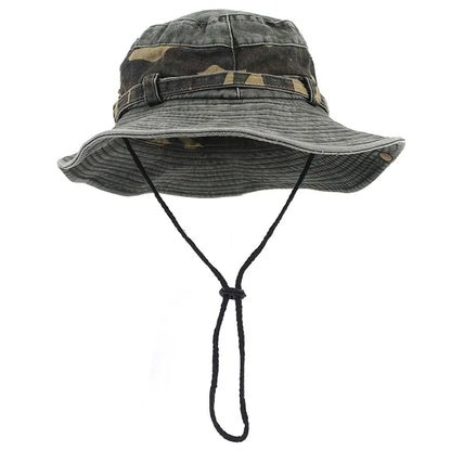 Outdoor Camo Bucket Hat Women Men Summer