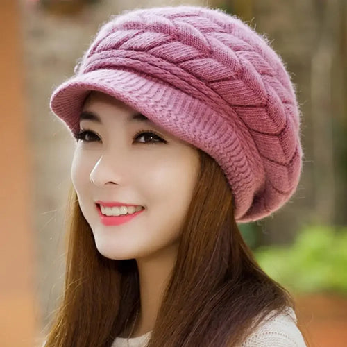 Women's Winter Solid Color Warm Knitting Loose Beret