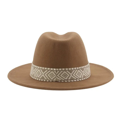 Panama Hat Western Cowboy Hats For Women Solid Big Brim Casual Fedoras Men Women
