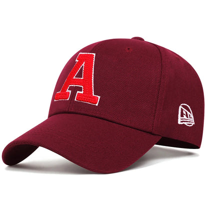 Summer Fashion Men Baseball Cap Letter A Embroidery  Hat Cotton