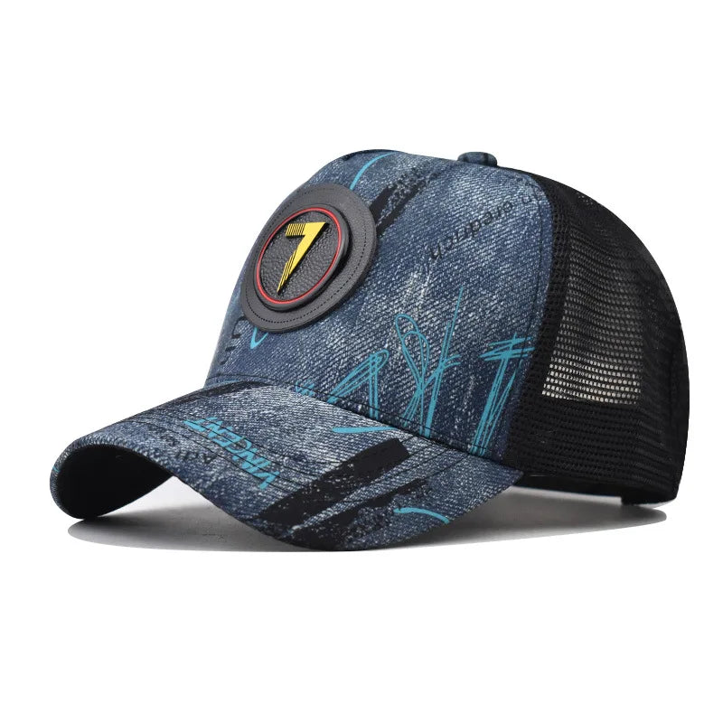 Personality 7 Letter New Design Retro Mesh Baseball Cap For Men Women Autumn Summer