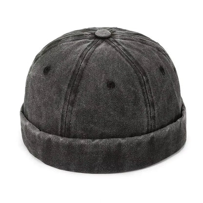 New Women Men Solid Cotton Cap Hat Washed Denim Beanie Hat