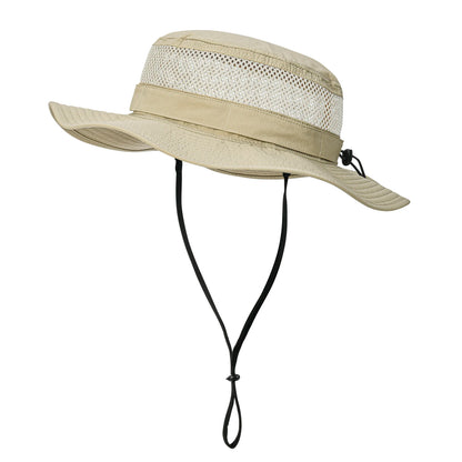 Men Breathable Cowboy Boonie Hat