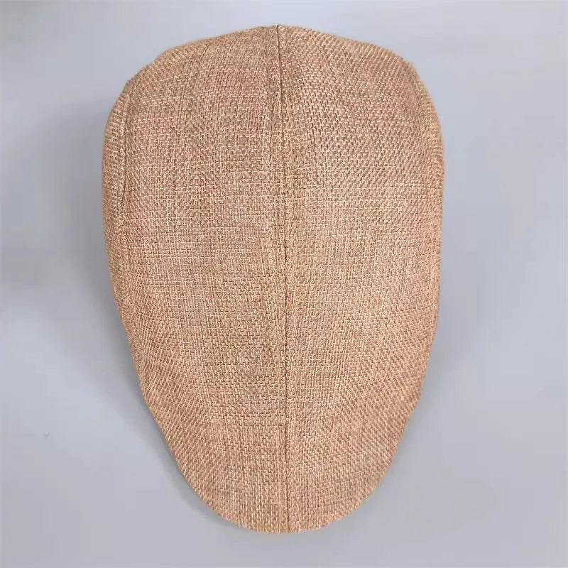 Breathable Linen Cotton Beret Hat Fashion Lightweight Beret Caps