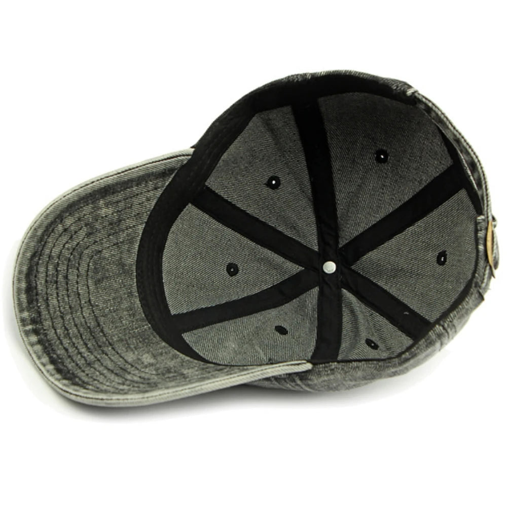 Baseball Cap Men Women Washed Cotton 6 Panels Baseball Hat