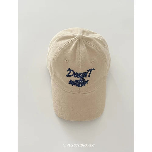 Hat Women's Autumn Washed Cotton Peaked Cap Men