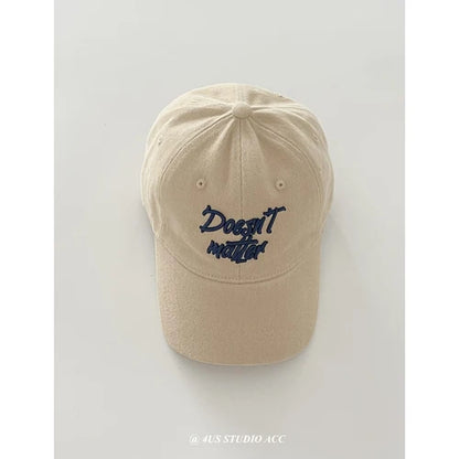 Hat Women's Autumn Washed Cotton Peaked Cap Men