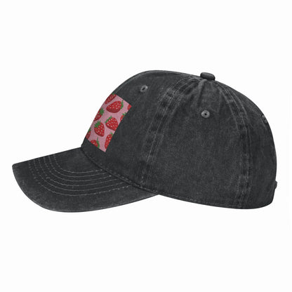 Like Strawberry Short Cake Denim Baseball Caps Snapback Baseball Hats