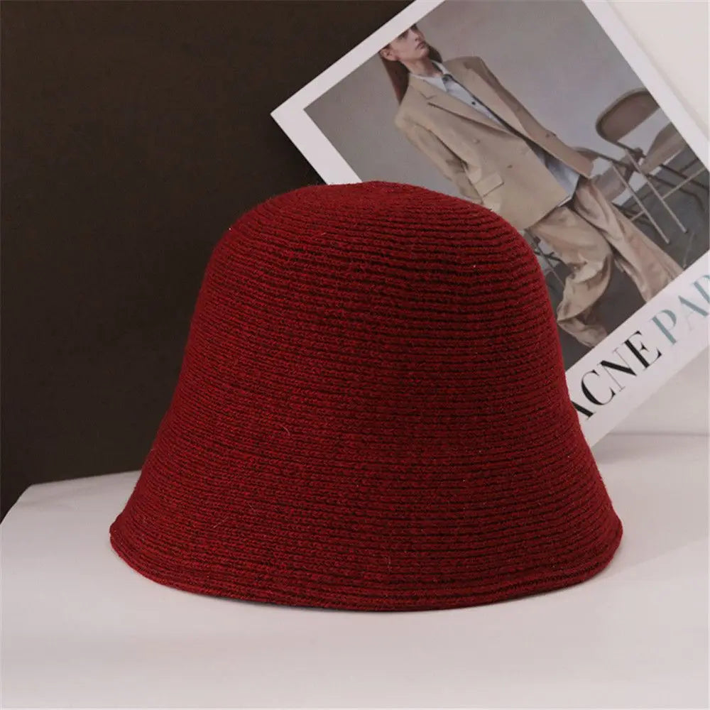 Outdoor Sunscreen Warm Wool Foldable Bucket Hat