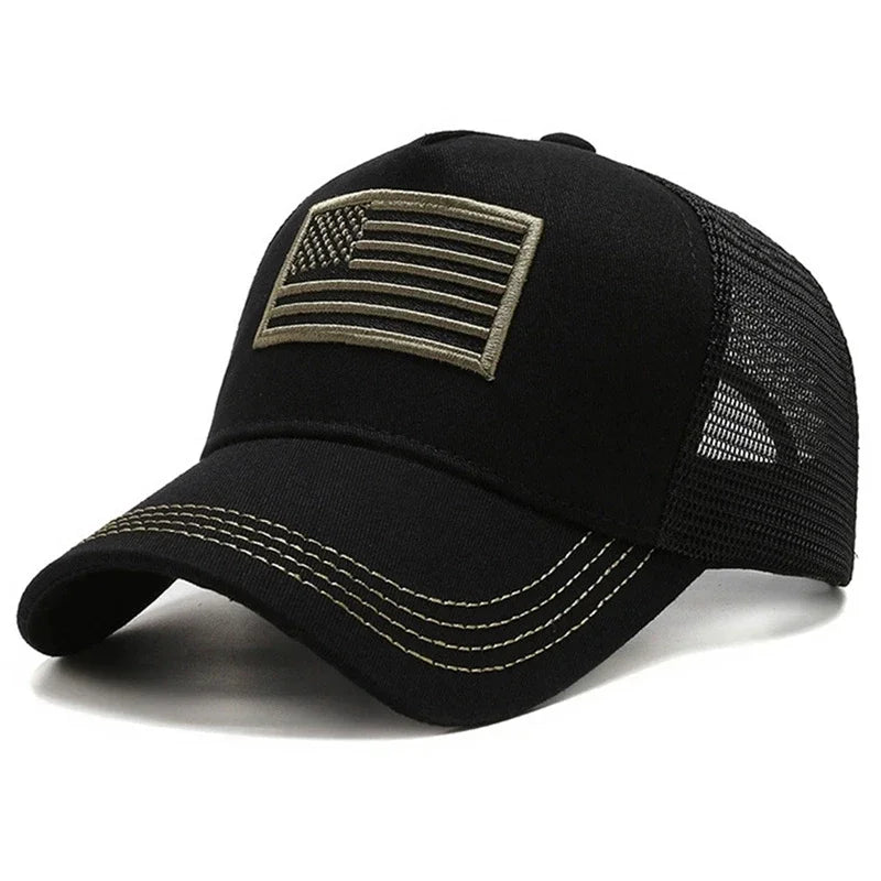 USA Flag Mesh Baseball Cap Summer Breathable Hat
