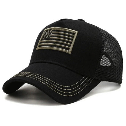USA Flag Mesh Baseball Cap Summer Breathable Hat