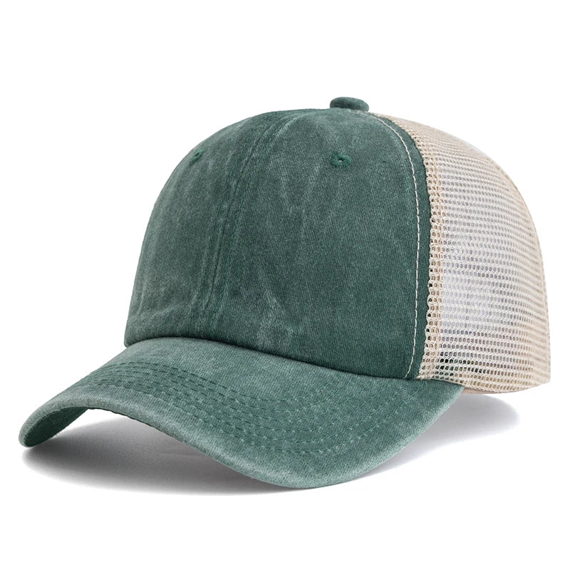 Unisex Colors Plain Baseball Cap Women Men Washed Cotton Cap