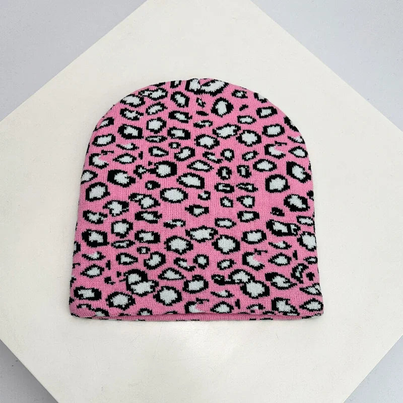 Autumn And Winter Leopard Speckles Wool Knitted Hats