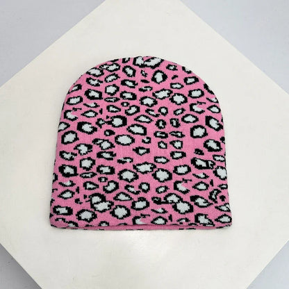 Autumn And Winter Leopard Speckles Wool Knitted Hats