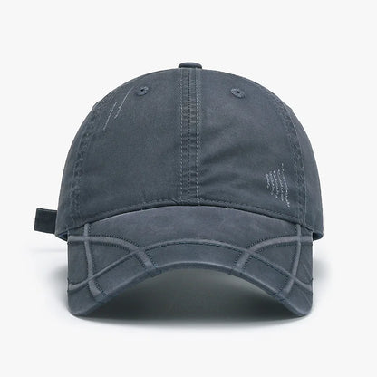 High-Quality Vintage Washed Distressed Denim Baseball Cap