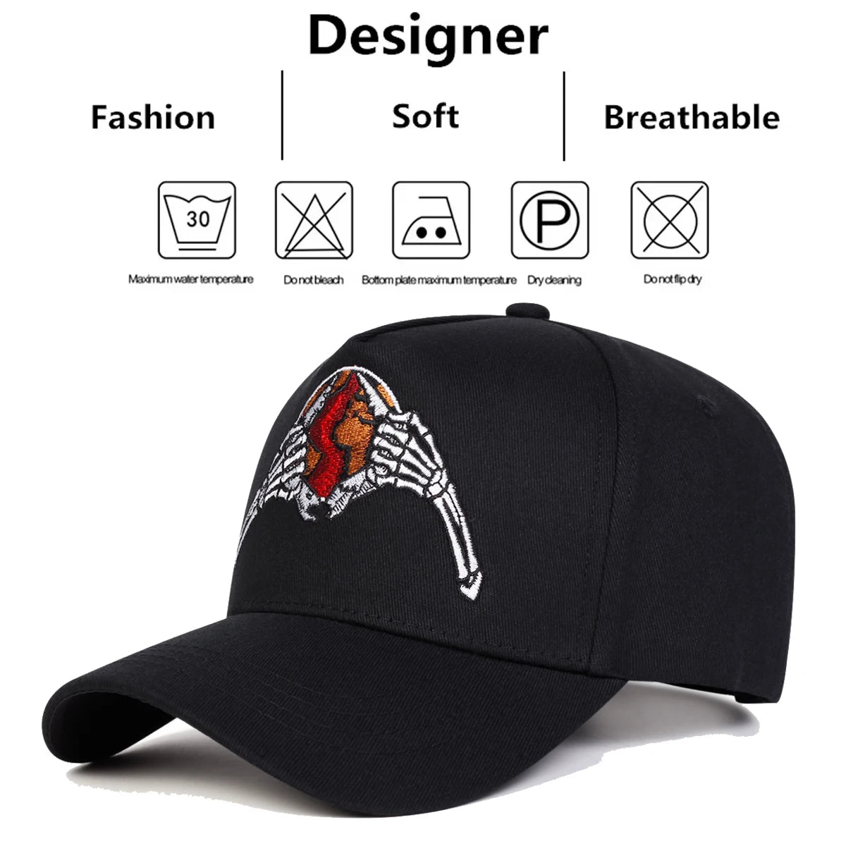 Unisex Personality Embroidery Baseball Caps Spring Autumn