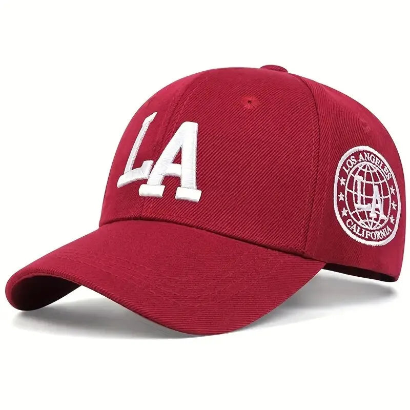 Unisex LA Letter Embroidery Snapback Baseball Caps Spring And Autumn Outdoor