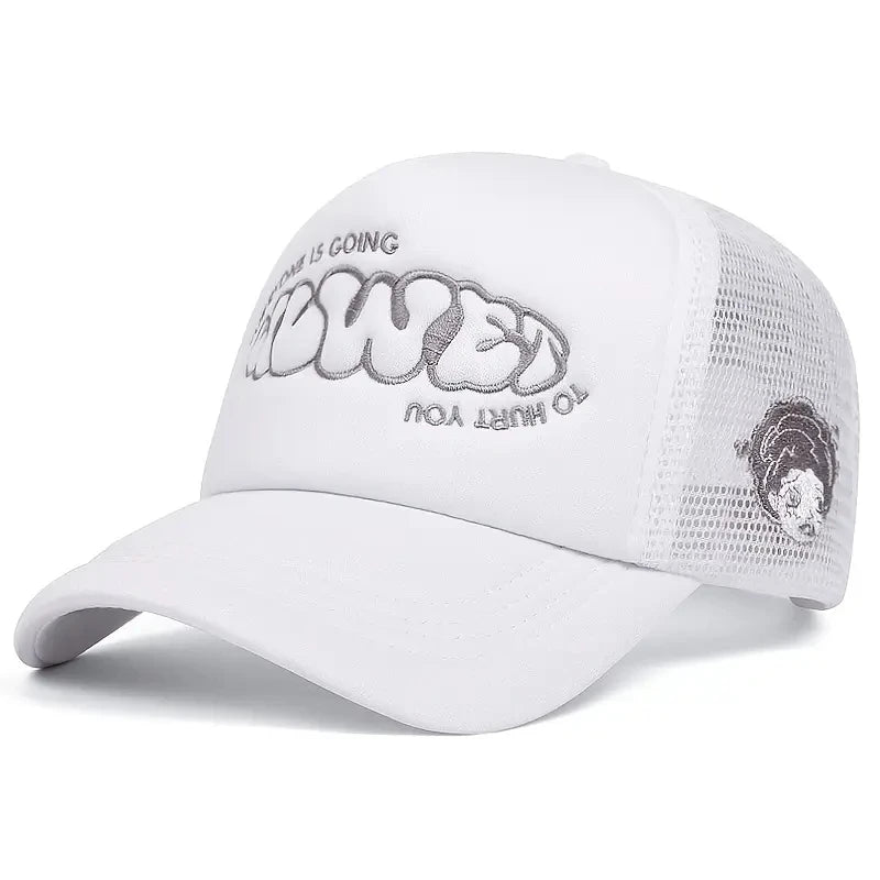 A Little Girl With A Crying Face, A Sponge Embroidered Baseball Cap