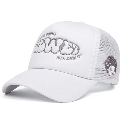 A Little Girl With A Crying Face, A Sponge Embroidered Baseball Cap