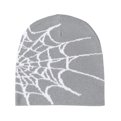 Y2K Soft Spider Web Pattern Beanie Caps