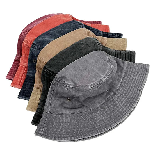 Popular Unisex Cotton Summer Washed Jeans Bucket Hat