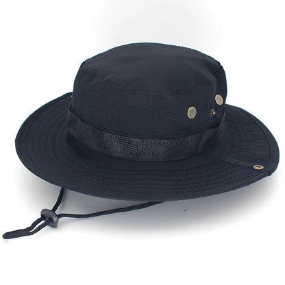 Camouflage Tactical Bucket Hat Summer Men Boonie Hat Outdoor