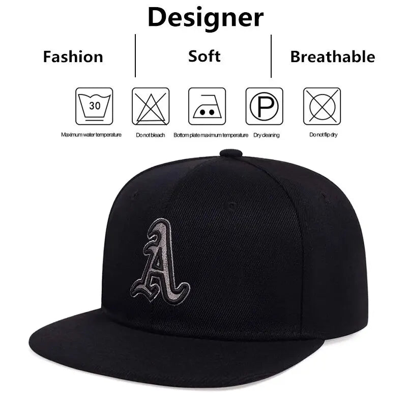 Unisex Gothic Alphabet Embroidery Hip-hop Hats Outdoor Casual