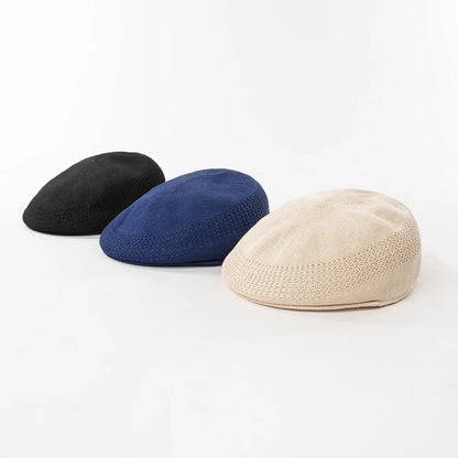2026 Summer Big Size Mesh Breathable Knitted Berets