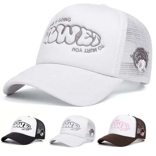 A Little Girl With A Crying Face, A Sponge Embroidered Baseball Cap