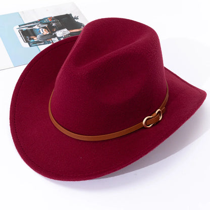 British Style Belt Soft Felt Hat For Men And Women Top Hat