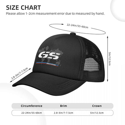 GS World Map Motorcycle Trucker Hat Adult Fashion Hats Sun Caps