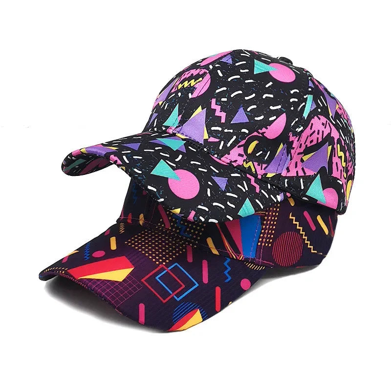 Four Seasons Polyester Graffiti Print Casquette Baseball Cap