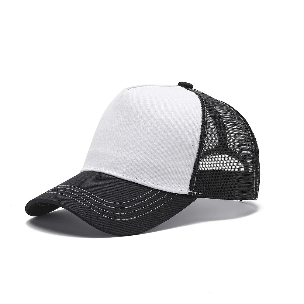 Blank 5 Pane Mesh Baseball Cap Mens And Women C