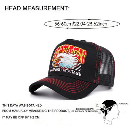 Creative Baseball Hat Station Eagle Head Embroidered Baseball Caps