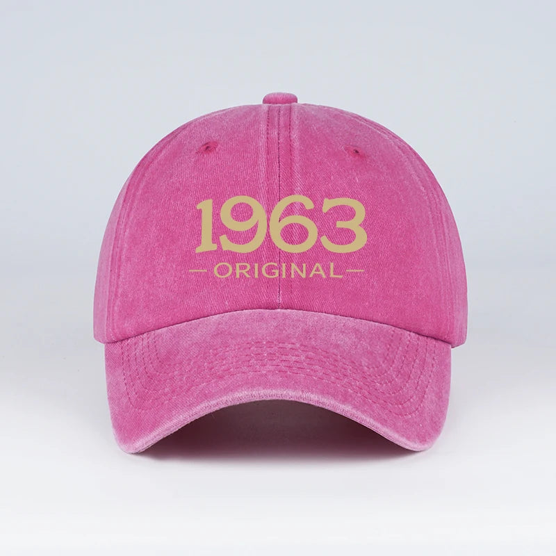 Retro 1963 Original Printed Washed Baseball Cap