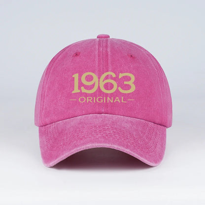 Retro 1963 Original Printed Washed Baseball Cap