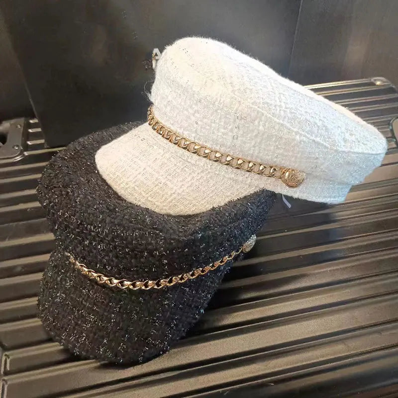 British Girl Style Flat Top Painter Hat