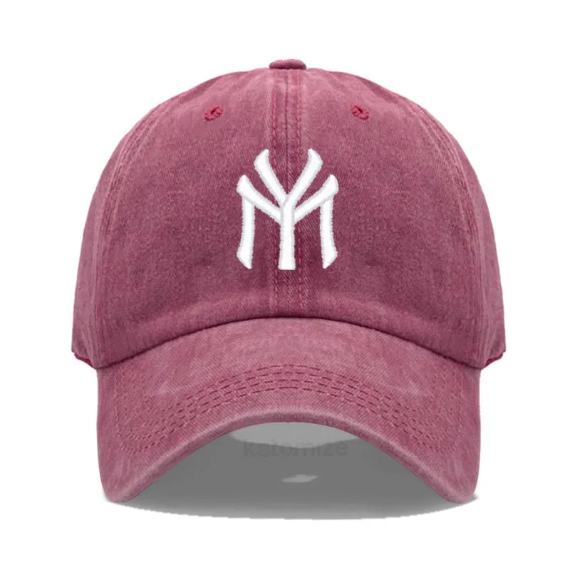 Letter MY Embroidery Baseball Cap Women Men Adjustable