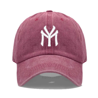 Letter MY Embroidery Baseball Cap Women Men Adjustable