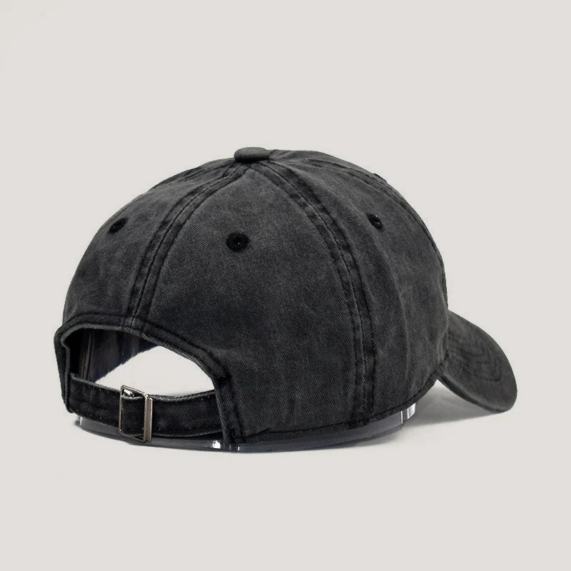Graffiti Letter Graphic Washed Canvas Baseball Cap Vintage Adjustable Sun Hat
