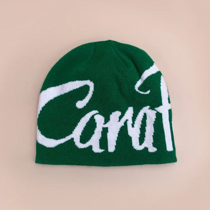 Color Block Letter Wool Knitted Hats