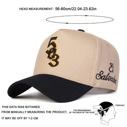 Unisex 503 Salvador Letter Embroidery Baseball Caps Spring and Autumn