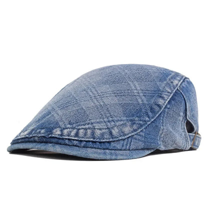Four Seasons Cotton Geometric Print Newsboy Caps