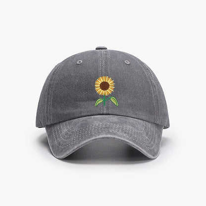 Sunflower Baseball Cap Embroidered Plant Dad Trucker Hat