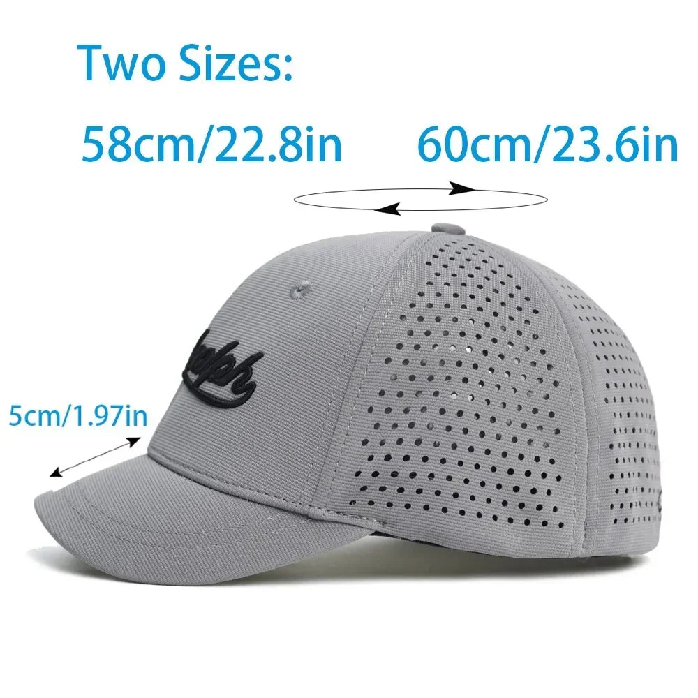 Mesh Short Brim Back Closed Baseball Cap Men Women