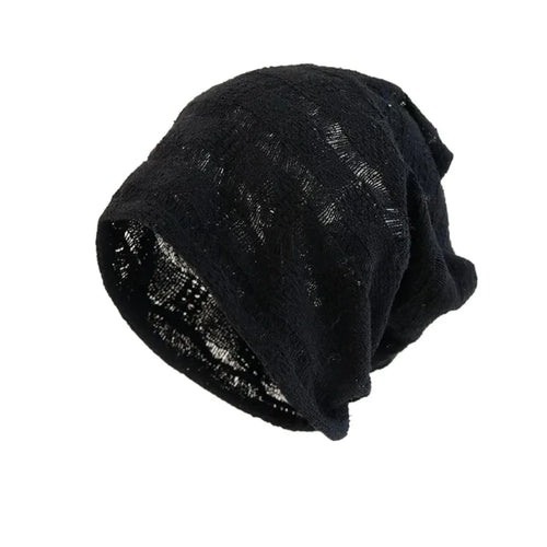 Fashion Hollow Pullover Hat Breathable Thin Beanies Hat Sweet Korean Style